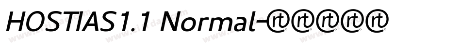 HOSTIAS1.1 Normal字体转换